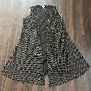 LuLaRoe black & gold sheer kimono